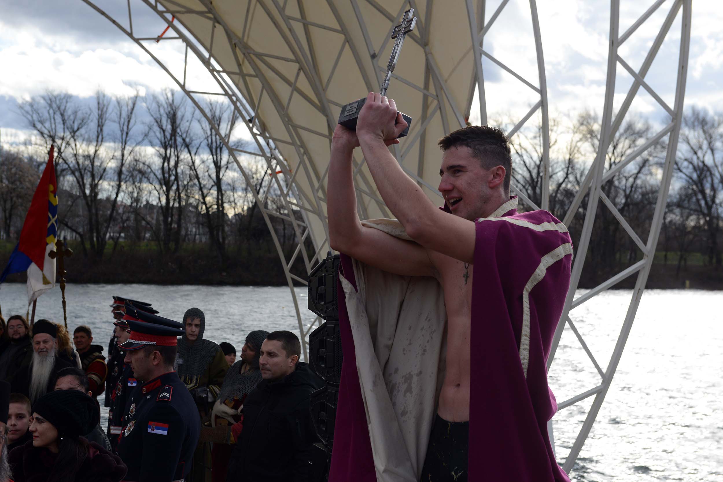 Military Academy cadet, Pavle Milošević, wins Epiphany Cross Dive